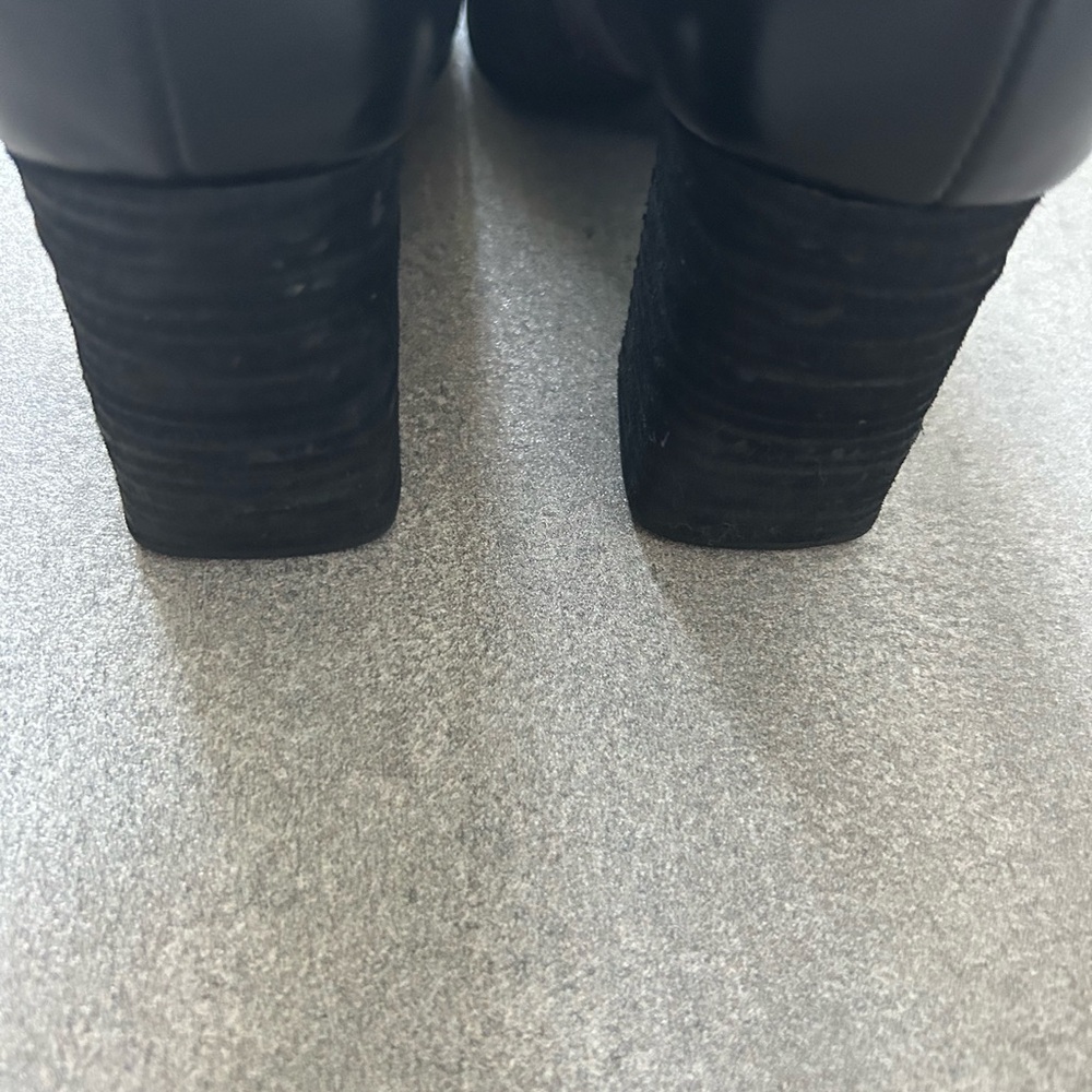 Born Black Leather and Dark Gray Suede Ankle Boots (LIKE NEW) - Picture 8 of 9